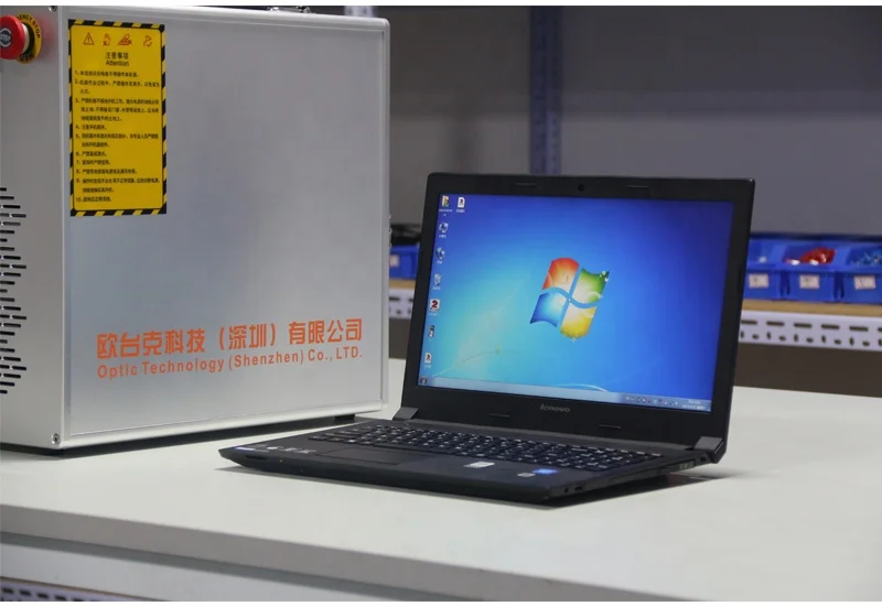 Easy Operate 20W 30W 50W Deep Engraving Ezcad Software Fiber Laser Marking Machine With Rotary Motor