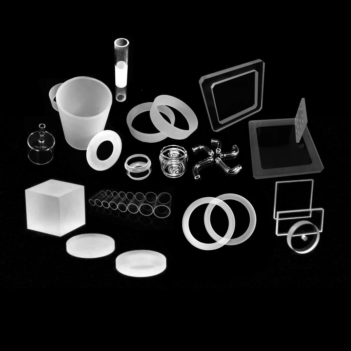 
QH silica glass discs Customized Quartz Products 