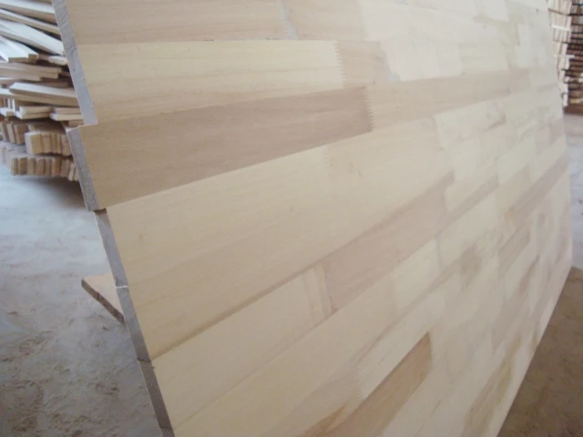 Poplar plates edge glue joint board wood finger joint board panel lumber for indoor outdoor decoration furniture E0E1 FSC