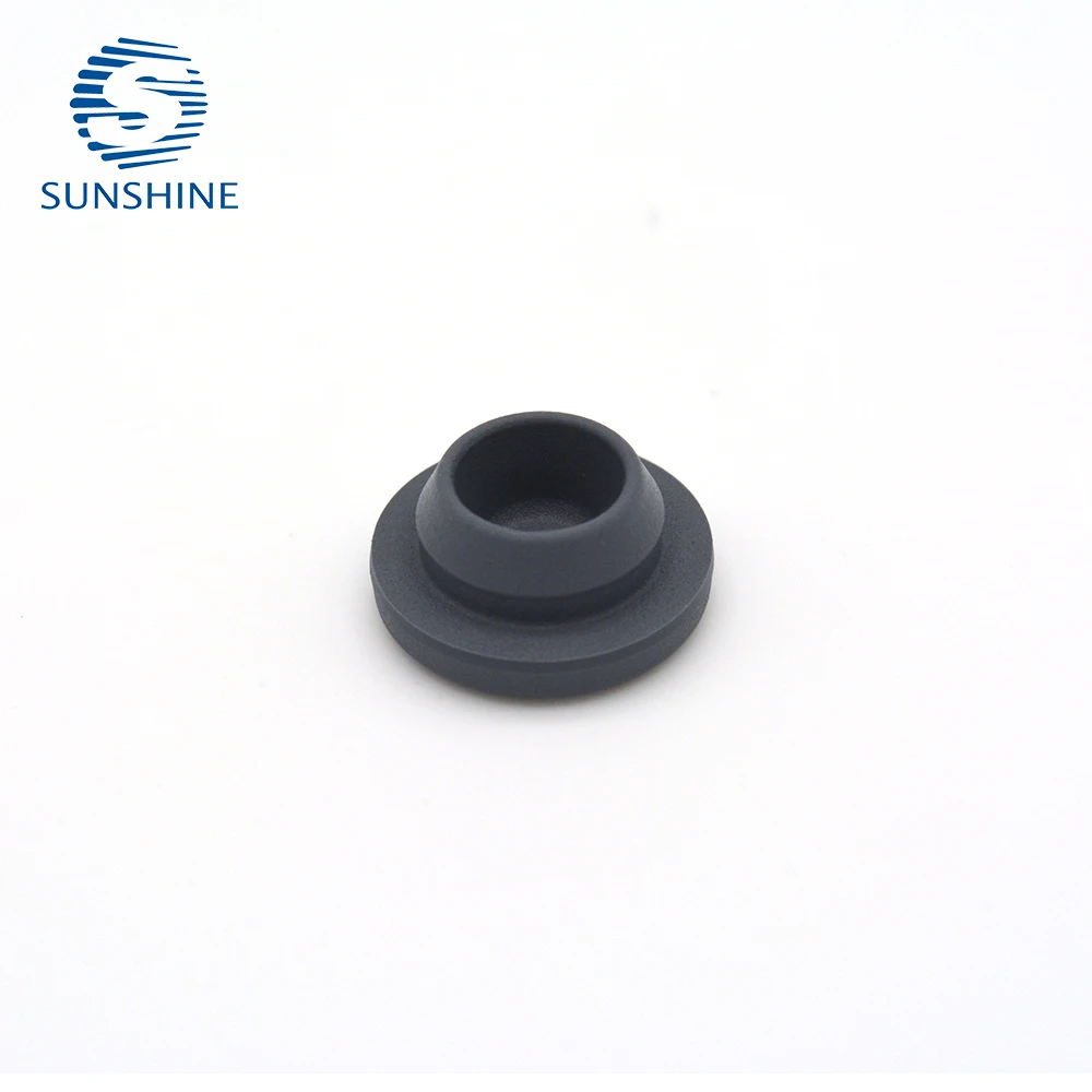 13mm Grey Pharmaceutical Butyl Medical Rubber Stopper For Injection Glass Vials