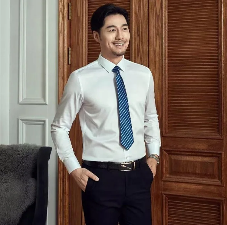 
Factory direct sale mens non iron 100% cotton business formal office tuxedo shirts 