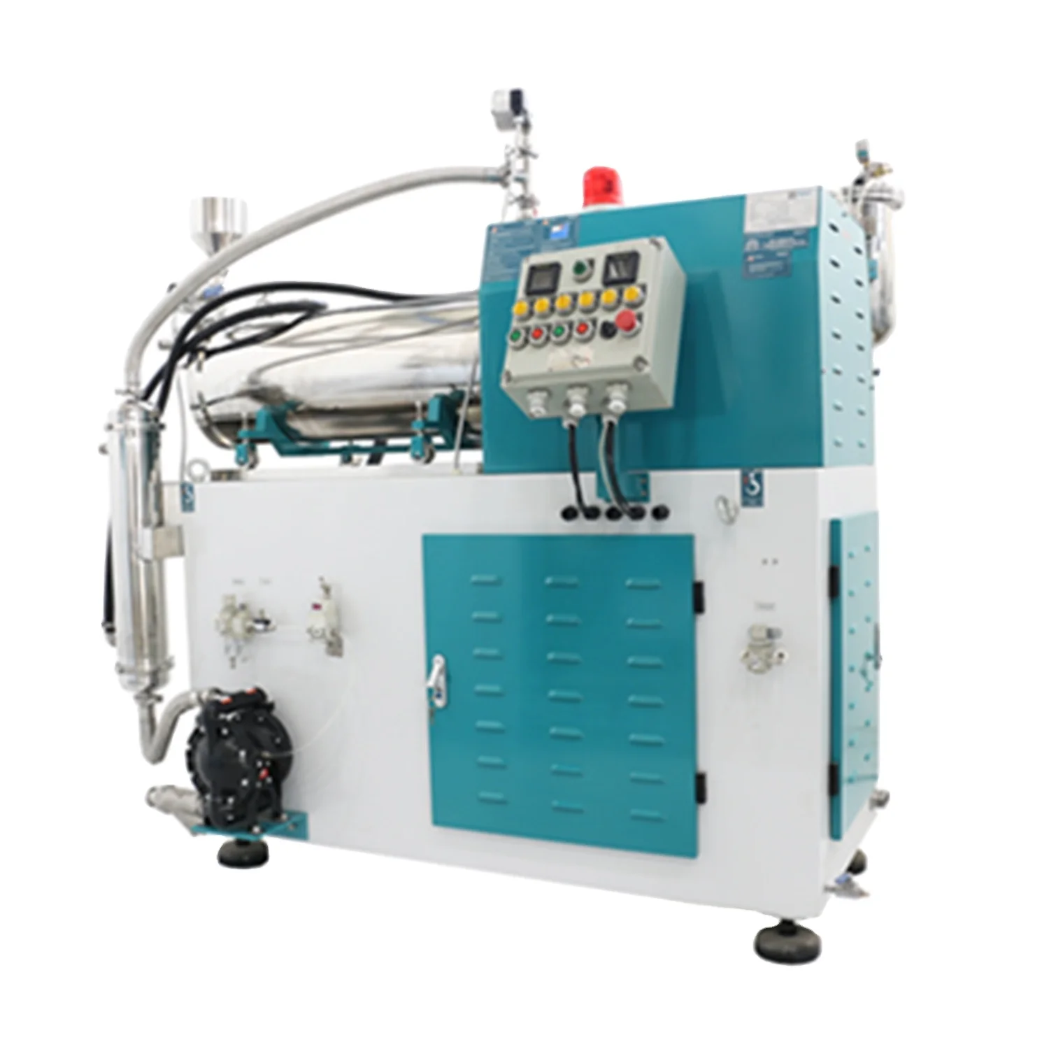industrial grade chemical application nano grade precision static discharging sand mill with pneumatic diaphragm VFD PLC