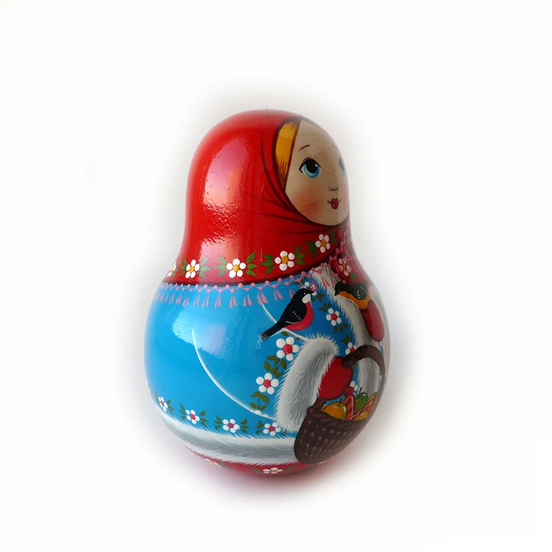 Custom Home Decor Russian Girls Tumbler Doll Wholesale Resin Dolls Matryoshka Toy Gift