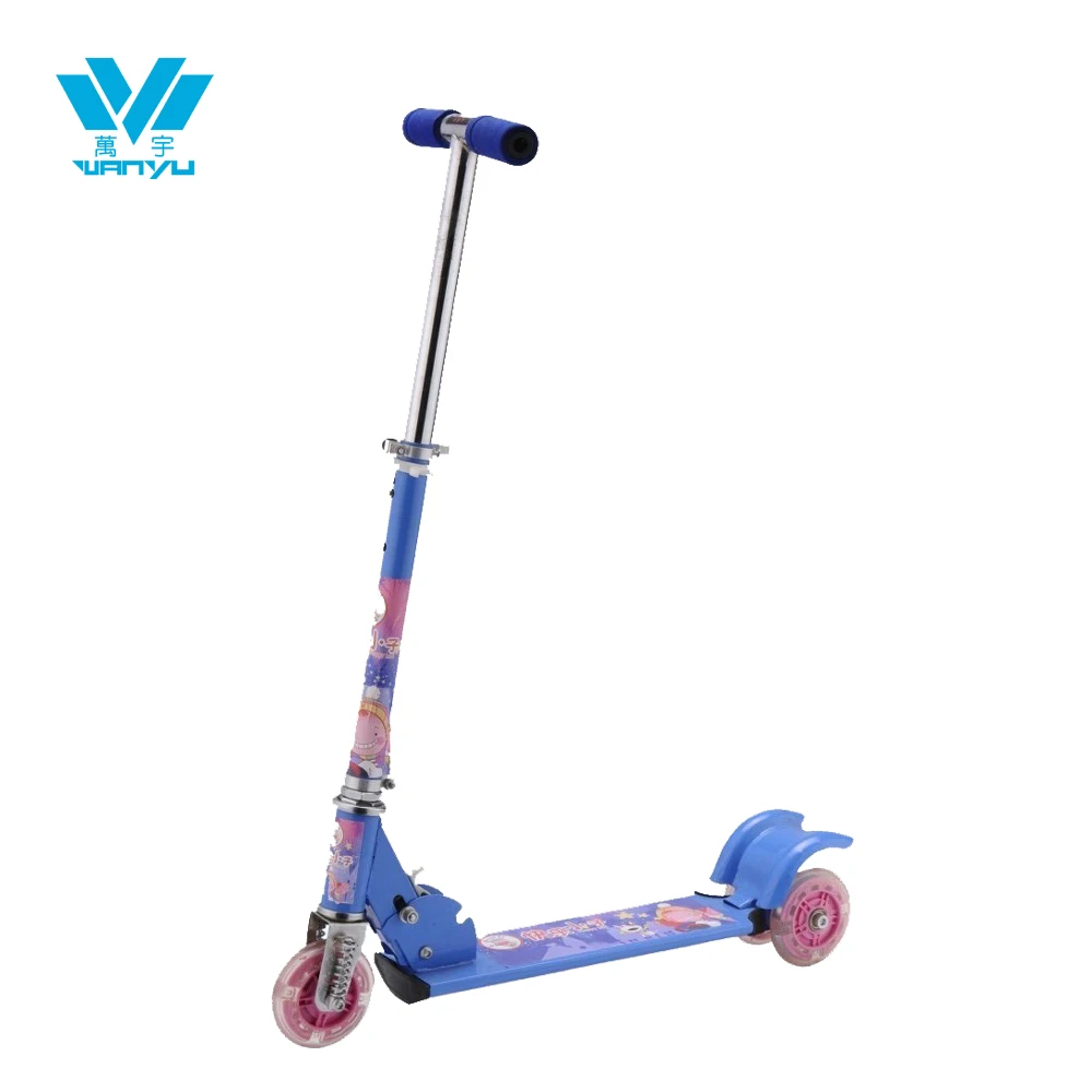 new design customizable high quality 95mm PU wheels kids toy scooter