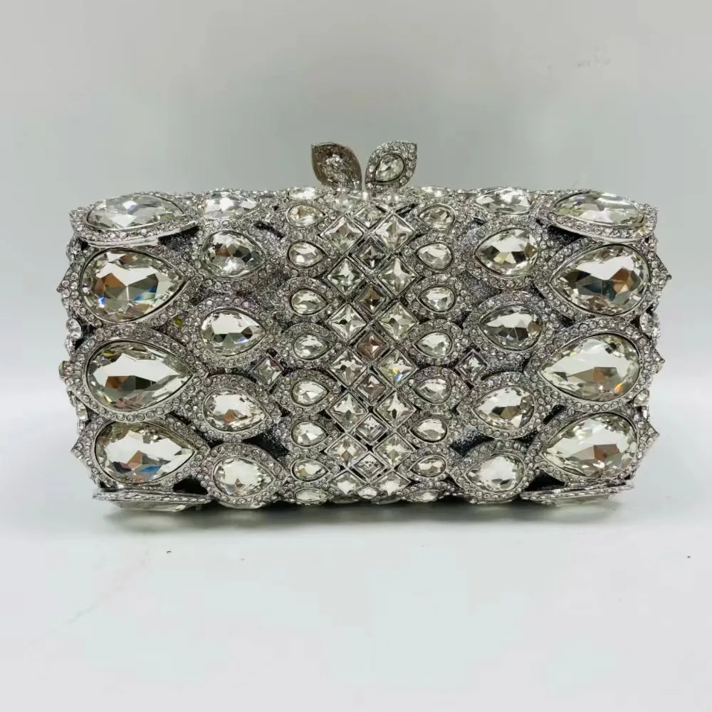New Purse Handbags Ladies Shoulder Crossbody Rhinestone Shiny Diamond Wedding Party Fashion Luxury Evening Clutch Bag for Women