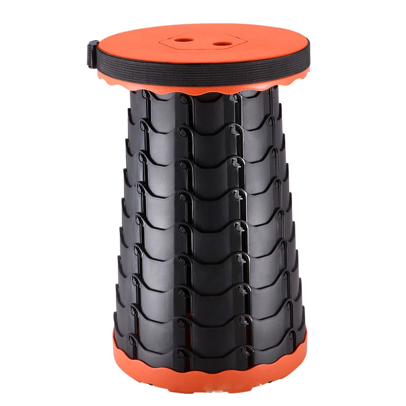 RTS Portable Collapsible Folding Retractable Stool Modern Outdoor Light Plastic Travel Camping Convenient Telescopic Stool