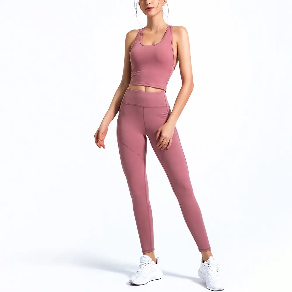 
Women Yoga Pants With Pocket High Waist Compression Tights Fitness Sportswear Yoga Set Pants Leggings 