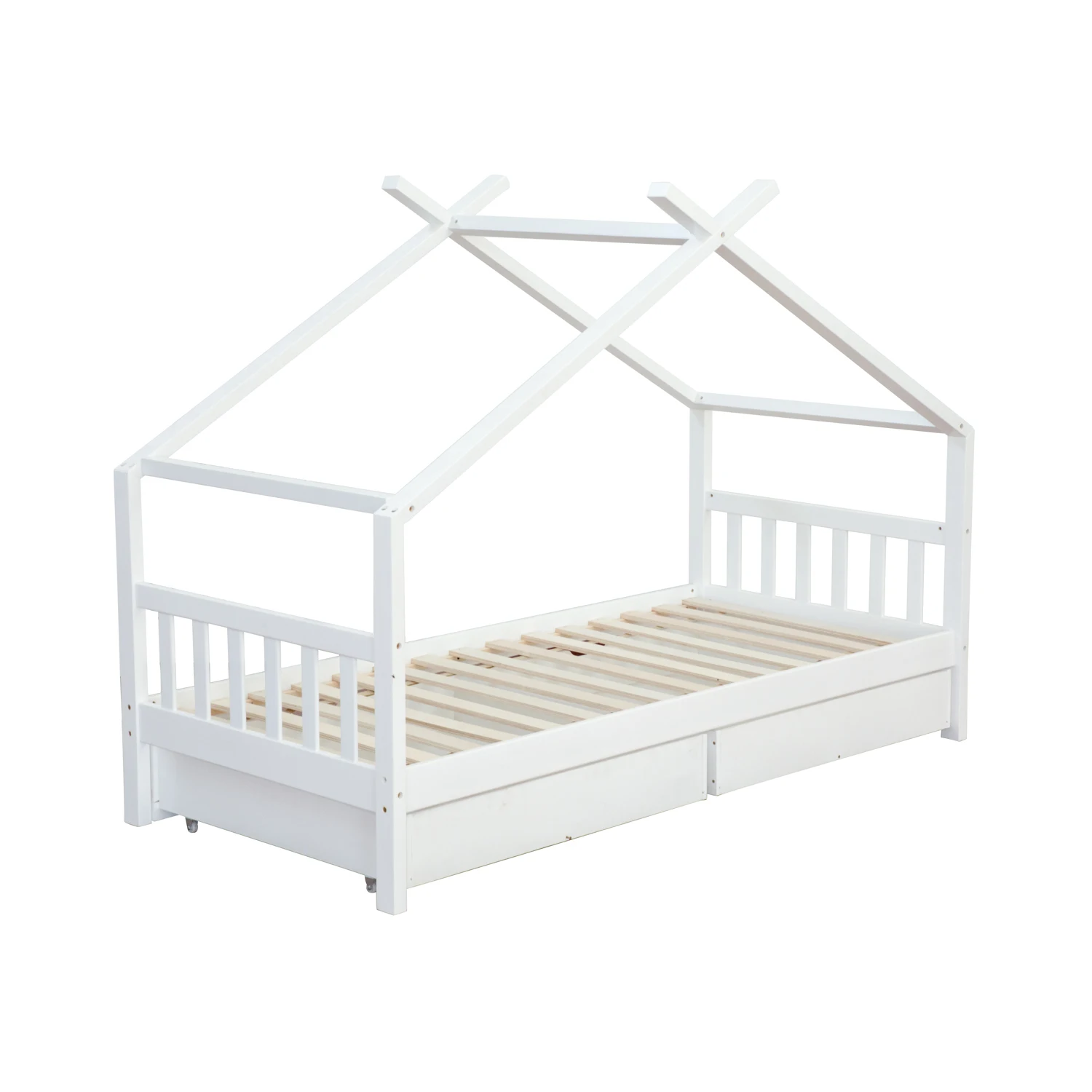 
No.1334 Kids Children Bed Kids Bed Solid Pine Wood Toddler Bed 