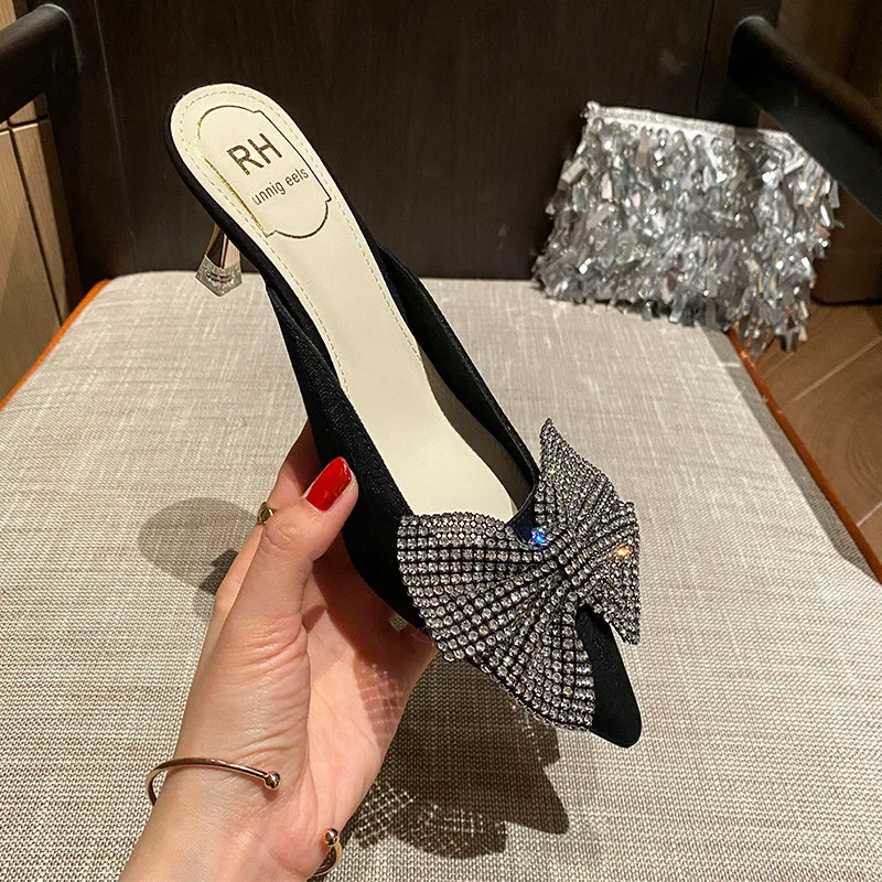 Women Slippers Thin High Heels Pumps New Fashion Pointed Toe Summer shoes