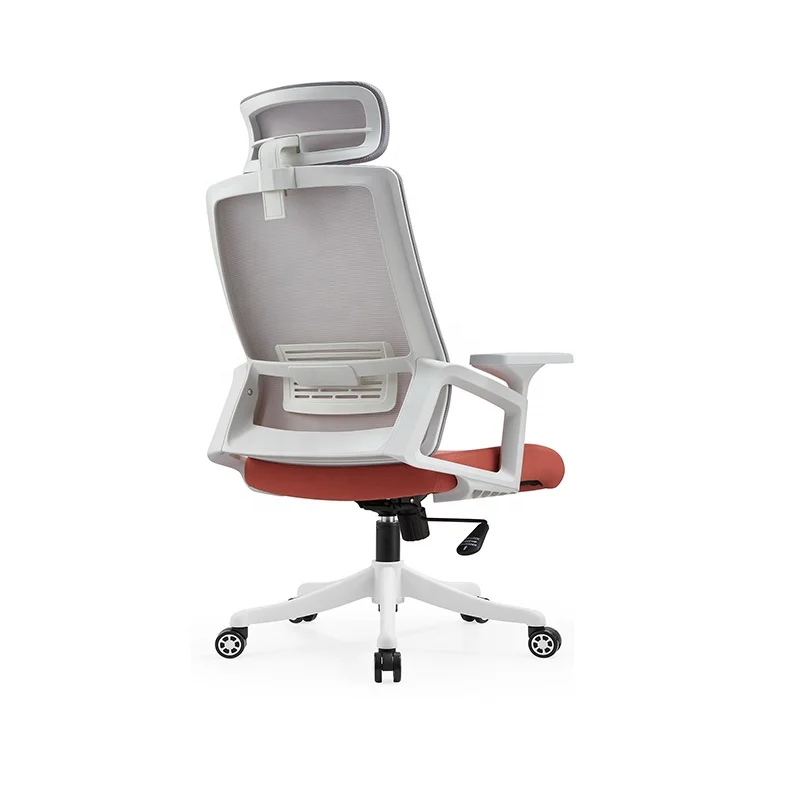 Gray Colour Fashion  Business Office Chair Headrest Adjustable Mesh General Manager Swivel Chair Not leather