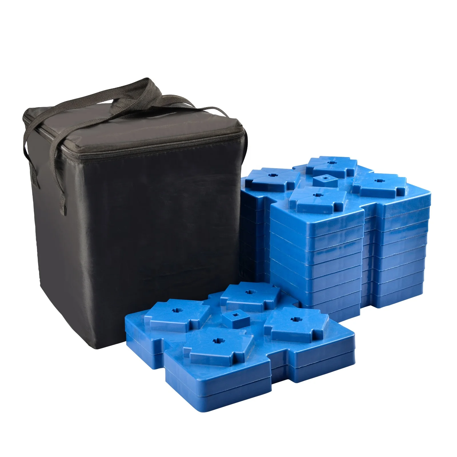 J494 10-Pack Heavy Duty выравнивания блоки с переносная сумка для хранения идеально подходит и двойные колеса наборный блокировки