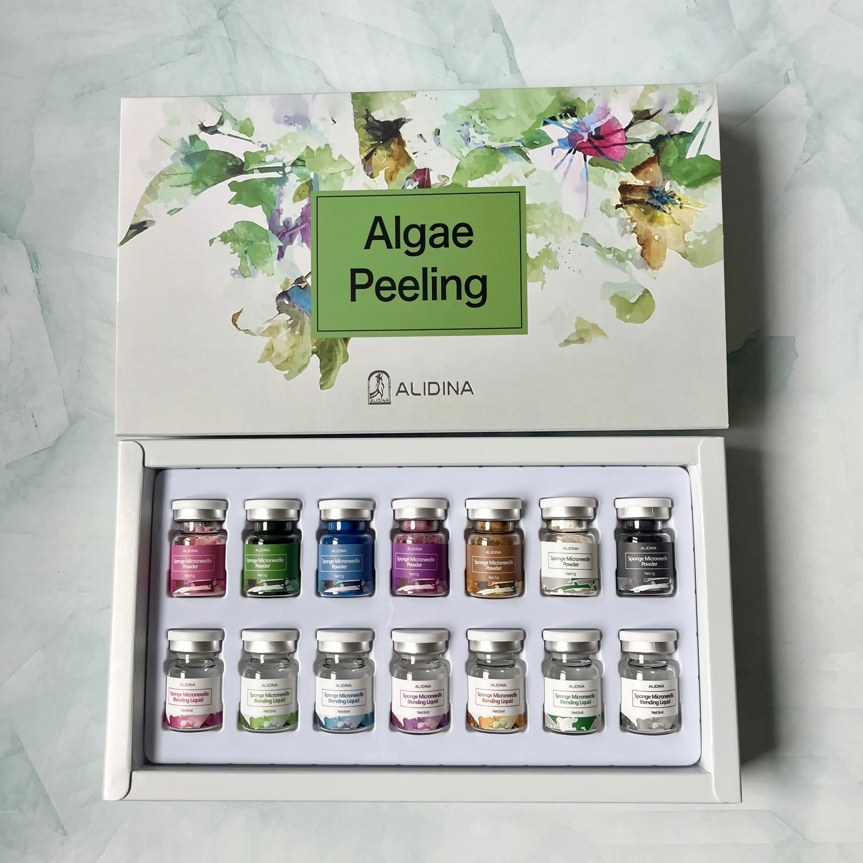 a 85% Algae Peel Powder Spongilla Spicules Peeling Acne Treatment No Chemical Peeling Serum