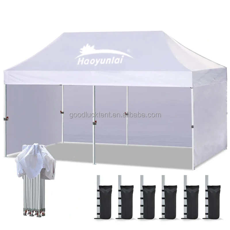 10x20 aluminium Exhibition tents with walls Custom Printing LOGO 3x6 Outdoor Folding Pop Up Canopy Tent for events