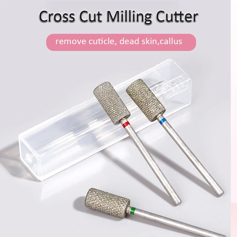 HJS Large Flat Top Barrel Drilling Bits Diamond Cross Cut Milling Cutter Coarse Medium and Fine Grit Grinding head