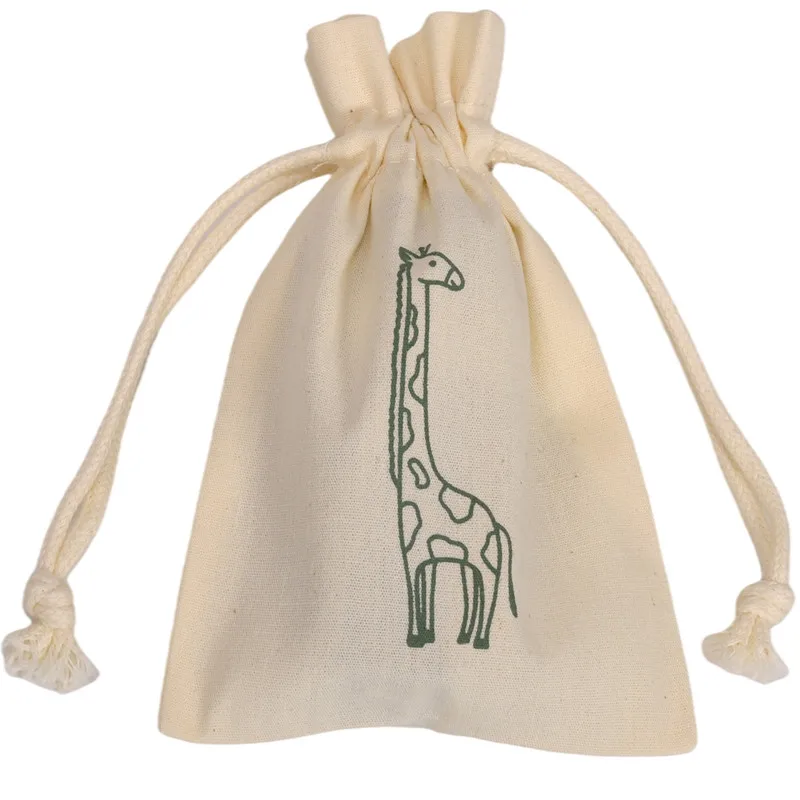 Пользовательский логотип печать Природный хлопок драгоценный камень упаковочный мешок с хлопком шнурок/Роскошные пылесборники