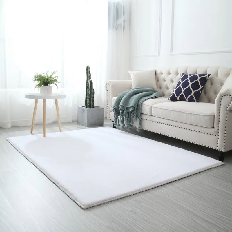 Living Room Soft Touching Extremely Comfortable Floor Mats Shaggy Thick Fluffy Bedside Rug Faux Rabbit Fur Area Rugs