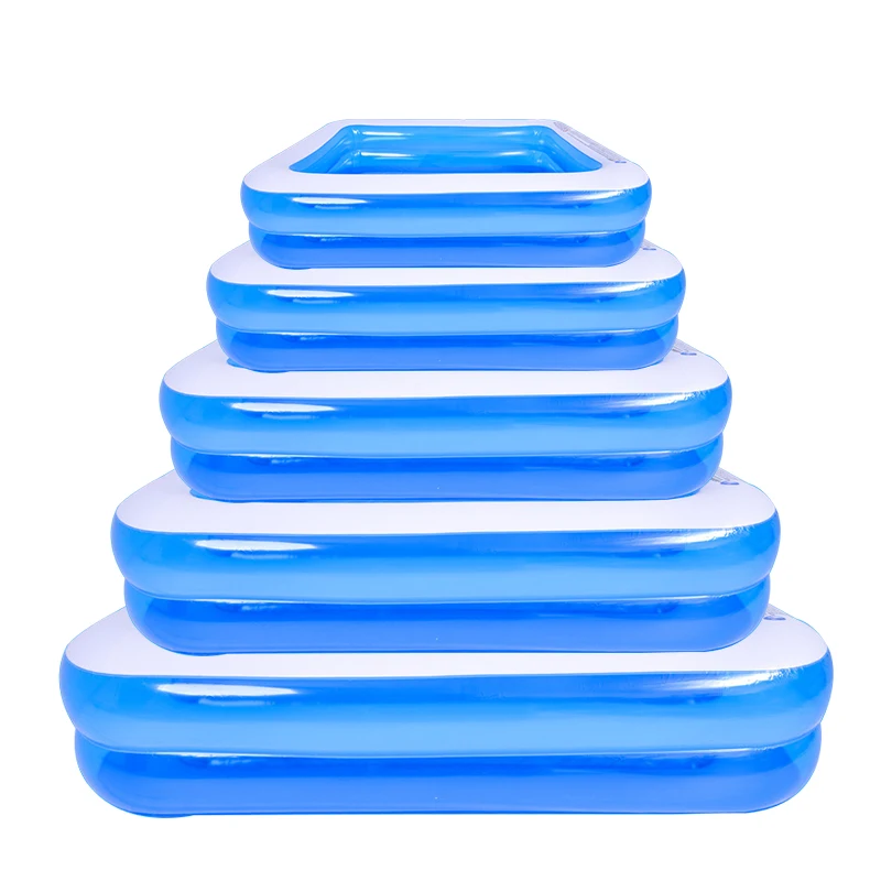 200cm 2 layers inflatable lounge pool Phthalate free transparent swimming water pools for kids Ages 3+ Outdoor Garden Backyard