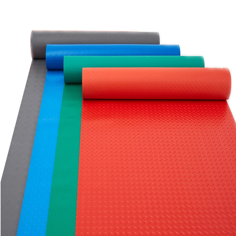High Quality Anti -Slip PVC Vinyl Floor Covering Mat Rubber Outdoor Garage Floor Mats