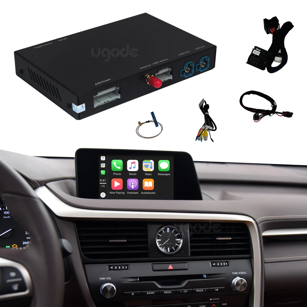
Wireless carplay box vehicle voice navigation multimedia mirror link for Lexus NX ES UX IS CT RX GS LS LX LC RC 2014-2019 