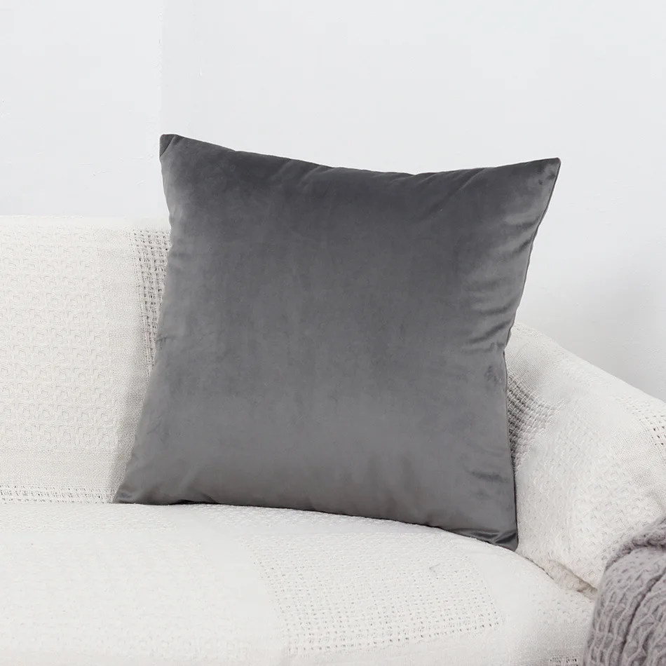 Green Yellow Pink Gray White Black Home Decorative Sofa Throw Pillows Luxury Blue  Velvet Cushion Cover Pillow Cover Pillow Case