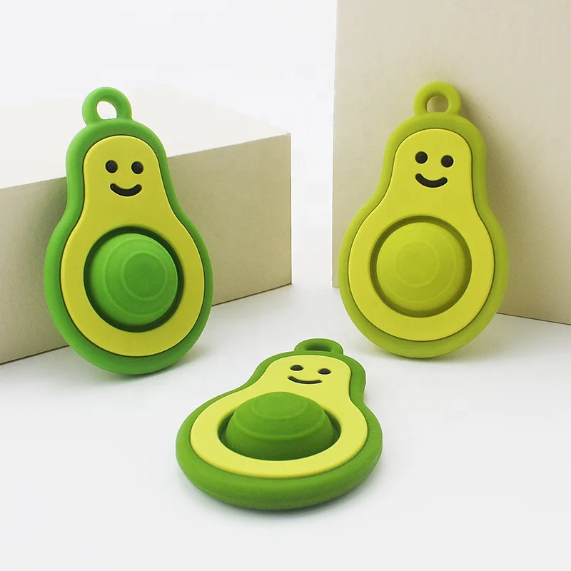 New Design Buy BPA Free Newborn Chewing cute avocado Silicone Soft Pacifier Chain DIY  Avocado Baby Silicone Teether