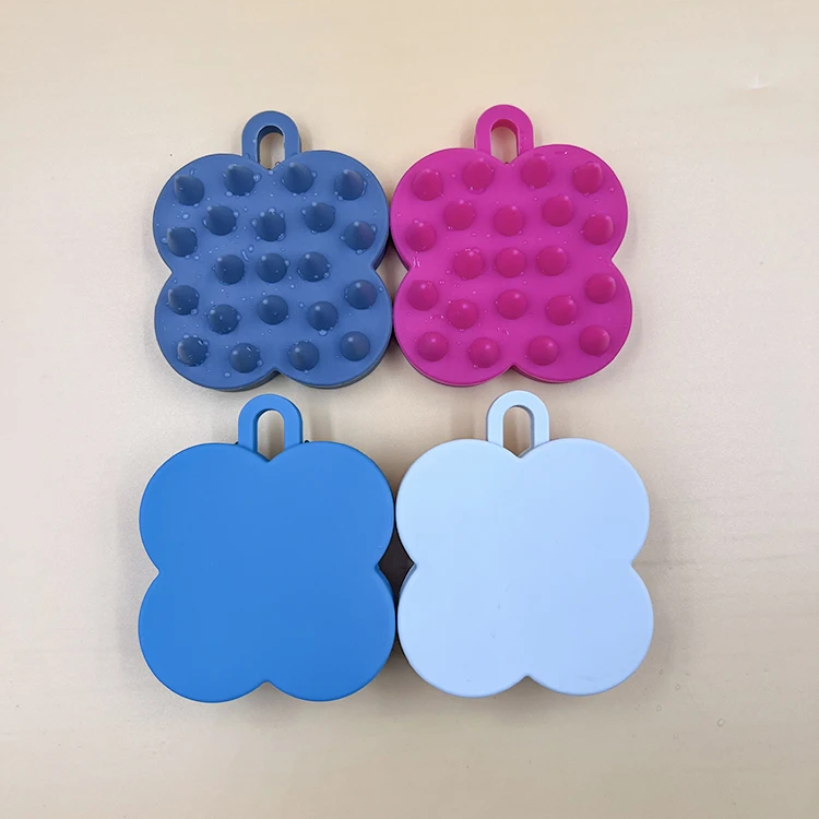 Print Logo Portable  Shampoo Brush Scalp Silicone Scalp Massage Brush For Scalp Massage Cleaning