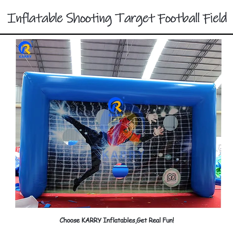 Commercial Inflatable Soccer Goal Penalty Kick Shootout Speed Challenge Cage Shooting Target Football Field Interactive Game