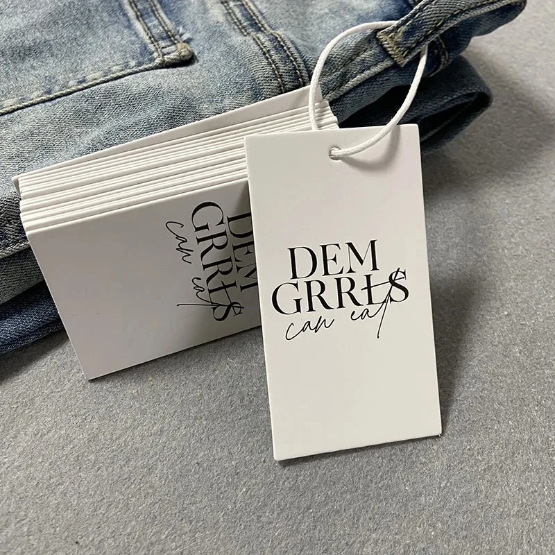 Hang Tag Garment Tee Shirt Clothing Brand Logo Paper Factory Custom Luxury Greeting Card Wedding Paper and Cardboard Printing