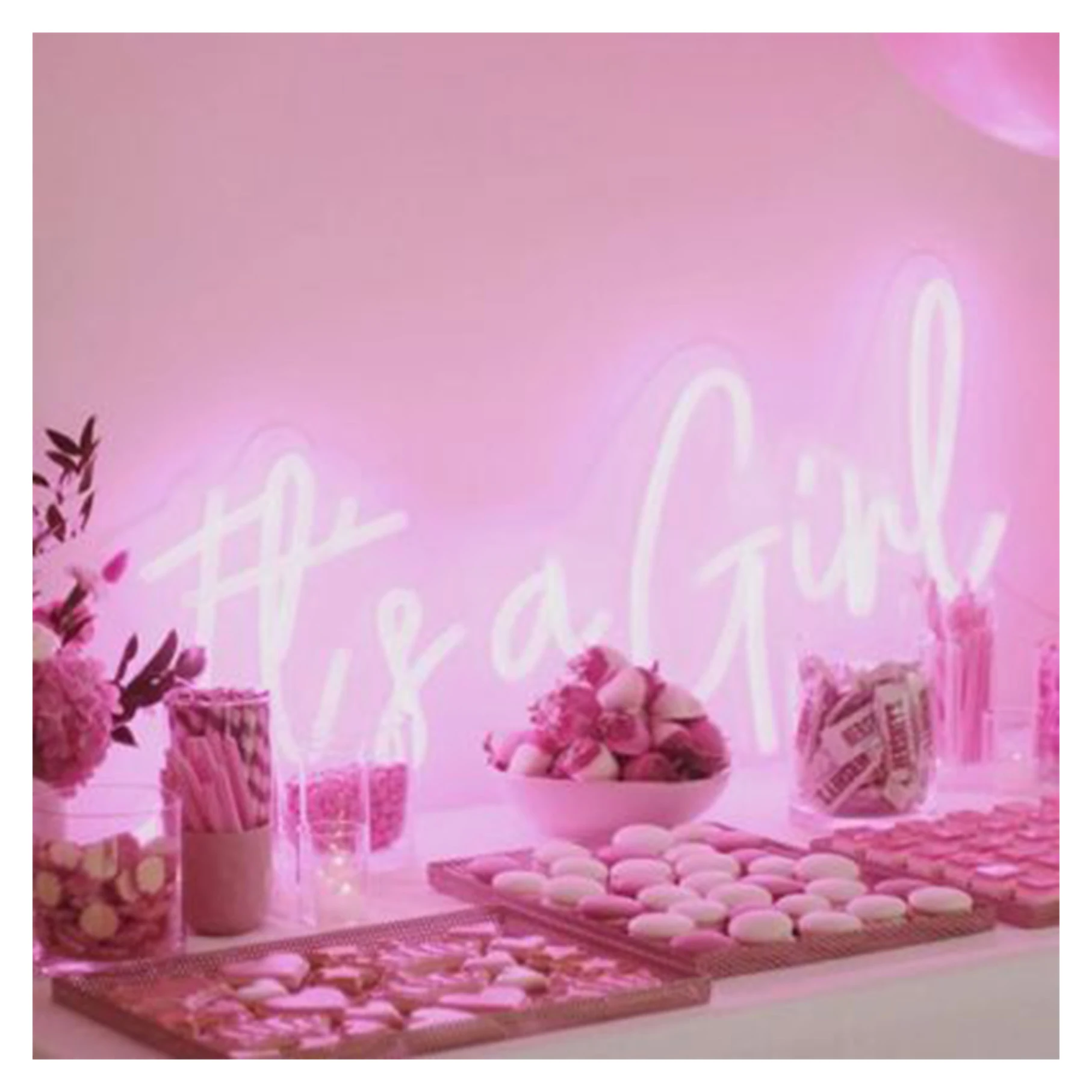 SignBoard with Illuminated Letters Oh Baby Neon Signs Custom LED Electronic Signs