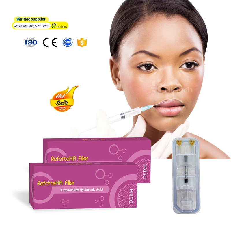 ReforteHA Best Selling Monophasic Hyaluronate Gel 2ml Dermal Fillers Hyaluronic Acid Injections for Lip Filler Face Injection