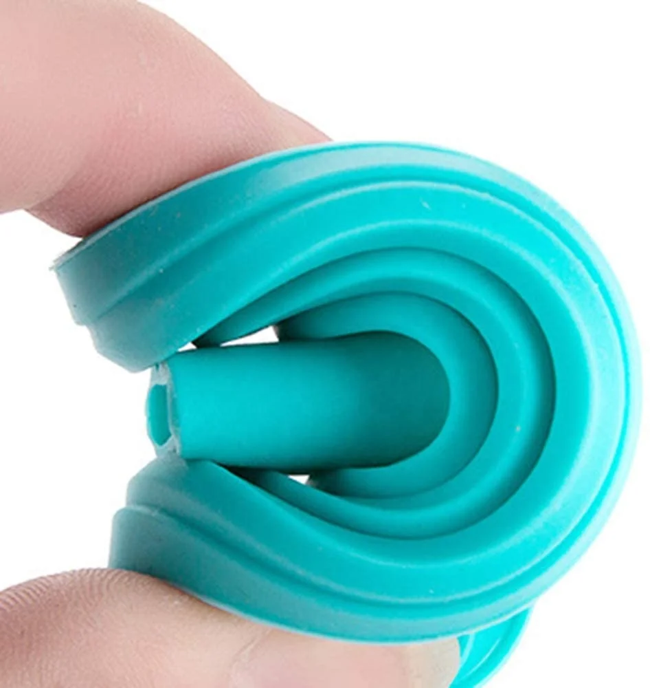 Foldable food grade silicone collapsible funnel for wide mouth regular canning jars liquid solid bean