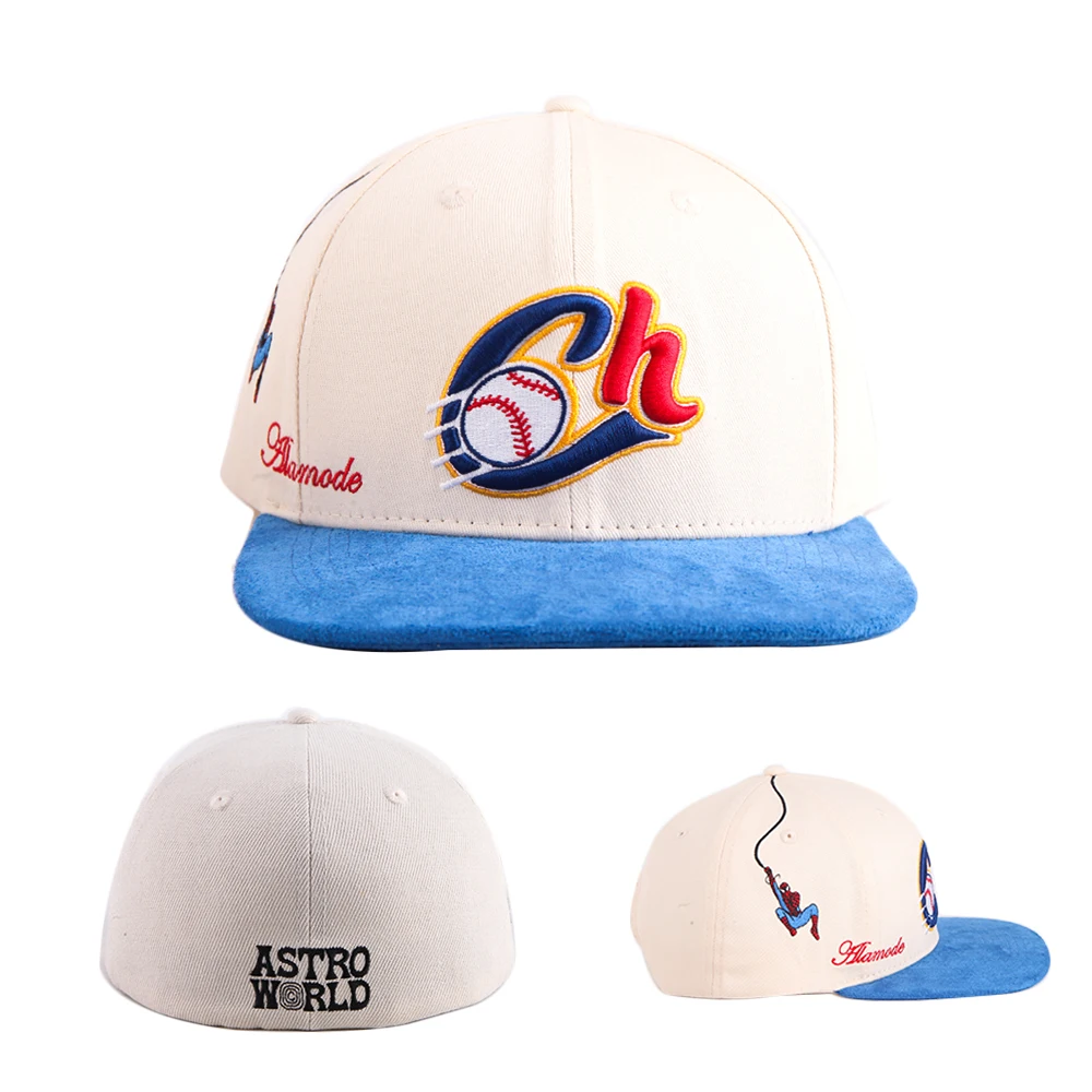 Wholesale Custom 3D Embroidery gorra baseball snapback Sports Cap Outdoor Stylish Flat Brim 6 Panel snapback caps for men