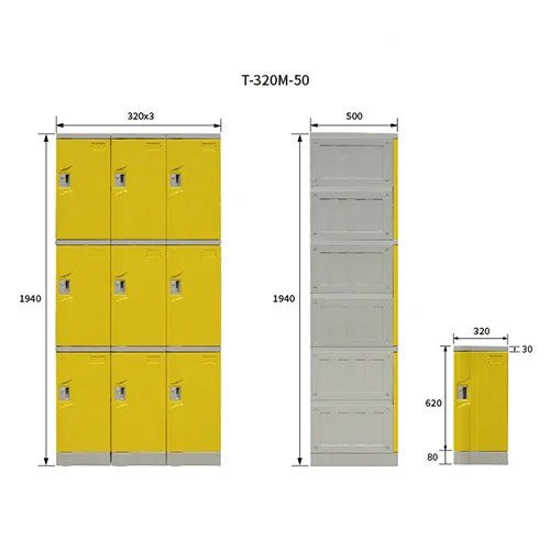 Cheap Price Environmental Friendly ABS Plastic Multiple Door Locker For Swimming Pool Gym And School
