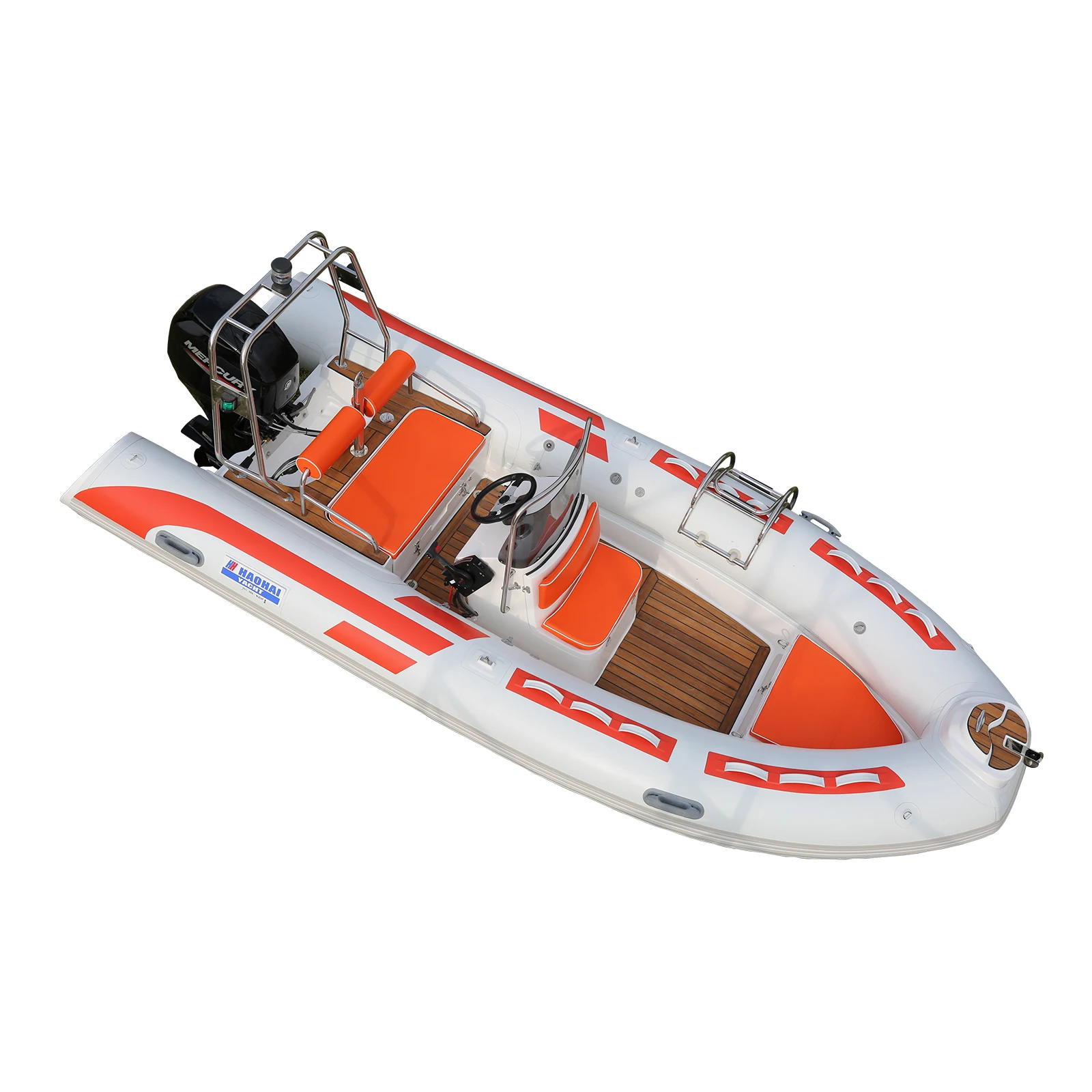 High-Speed Deep V Hull Inflatable Rowing Rib Boat 1.2mm PVC Sport Fishing Boat with Durable Engine for Sport Fishing
