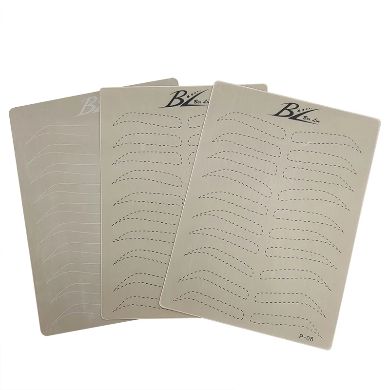 BL New Arrival Double Side Inkless Permanent Makeup Eyebrow Practice Skin Pad