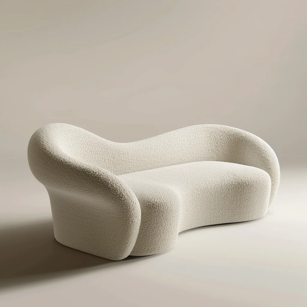 Nordic sofa creative living room sofa small apartment simple modern curved suit lamb velvet sofa support customization
