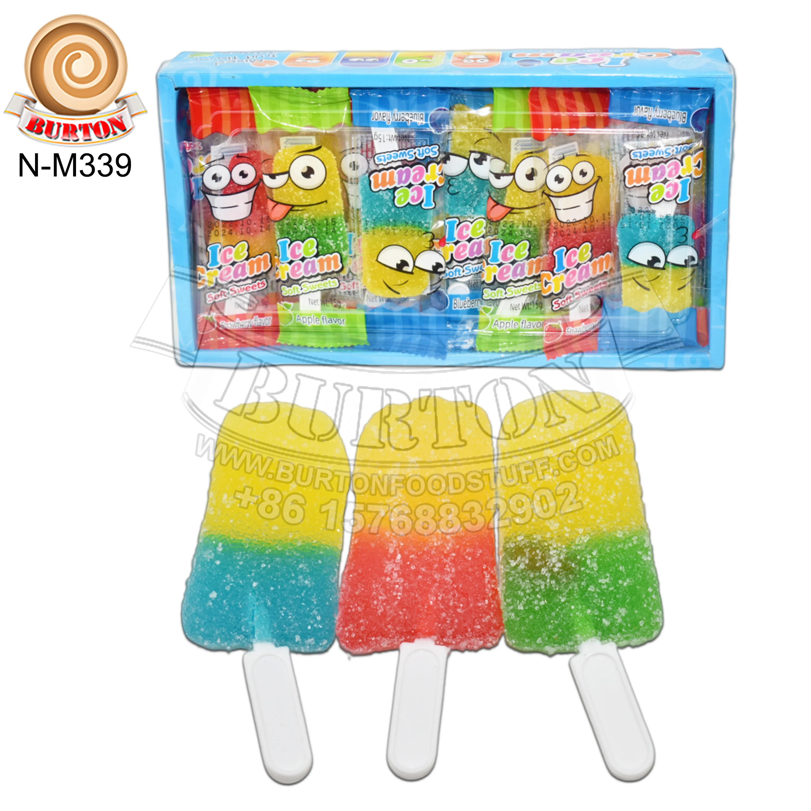 Красочное мороженое Сладкая палочка мягкие конфеты фруктовый вкус палочки формы