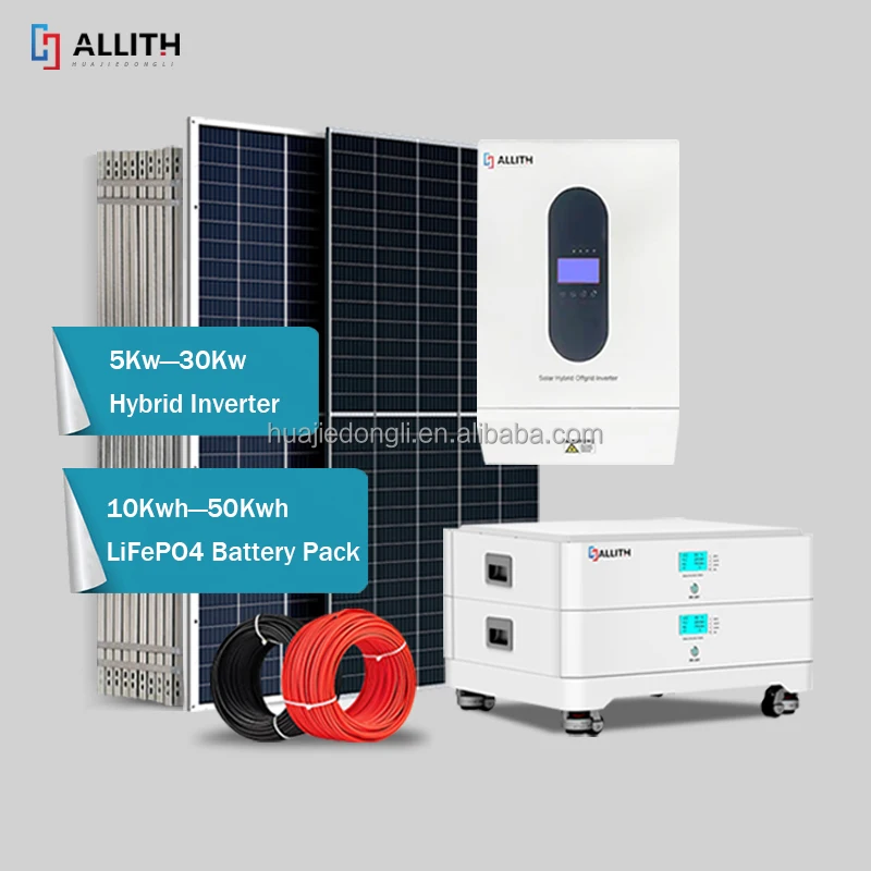 ALLITH Solar Panels Home System 3Kw 4Kw 5Kw Hybrid Solar Energy System Complete Full Set For Home