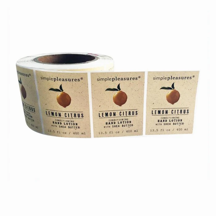 Free Design Custom Printing Waterproof PET Sticker Label