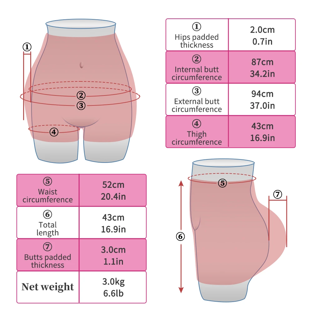 Tummy Slimming Silicone Sexy Fack Buttocks Enhancement Pants Big Butts and Hips Padded High Waisted Shapewear For Women