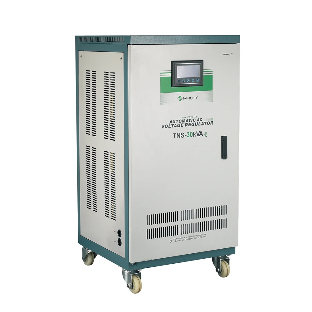 MINGCH 12KW 15KW 20KW 30Kw 3 Phase 380V 400V 415V 440V Servo Type Voltage Stabilizer With Digital Display
