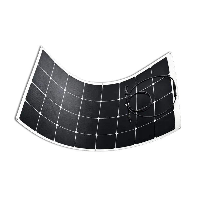 Walkable Custom 60W to 200W Sunpower Flexible solar panel 24.4% efficiency Japan ETFE Anti-slip Surface RV Van Boat solar module