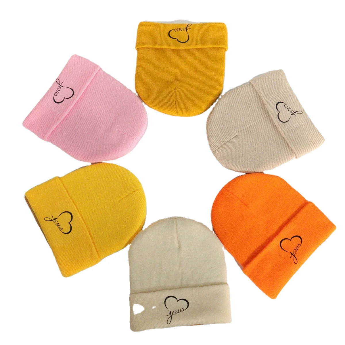 Designer High Quality Winter Digital Print Jacquard Knit Beanie Mohair Custom Patch Beanies Hats