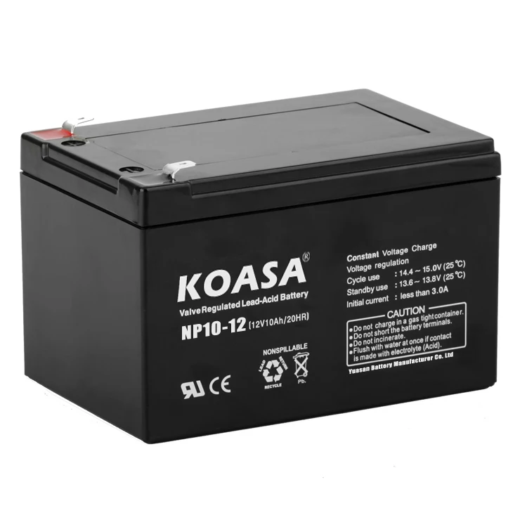 Personalizable Durable KOASA NP10-12 AGM Battery 12V10Ah VRLA Battery Lead Acid Battery