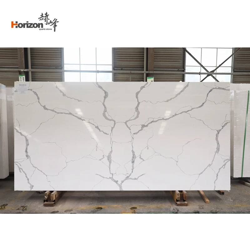 Factory Wholesale Artificial Stone White Calacatta Quartz Stone Slabs