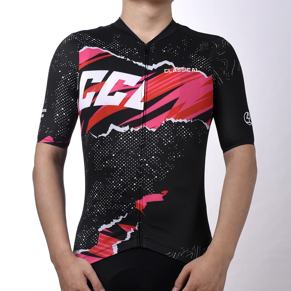 New Design Best Selling Vintage Cycling Jersey Black Retro Cycling Shirts For Men Bike Clothing