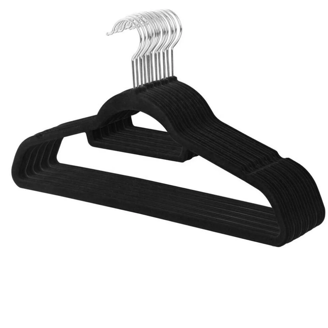 Assessed Supplier 360 Degree Rotatable Soft Clothes Black 50 Pack hot pink velvet  coat hanger gold hook premium velvet hanger