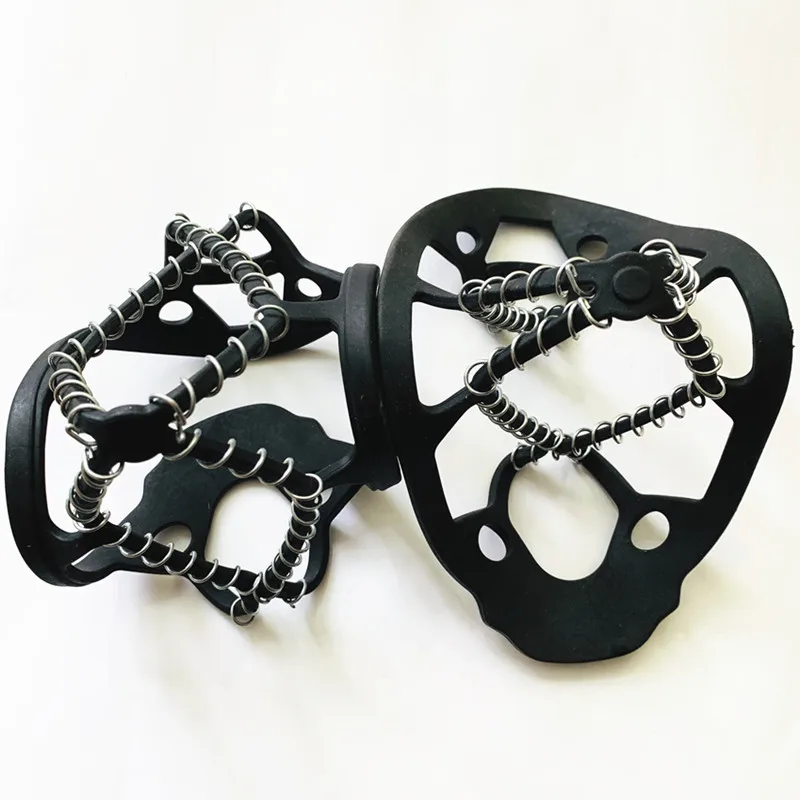 Ice Grippers, Lightweight Stainless Steel Spikes Crampons Anti-Slip Safe for Walking on Ice and Snow