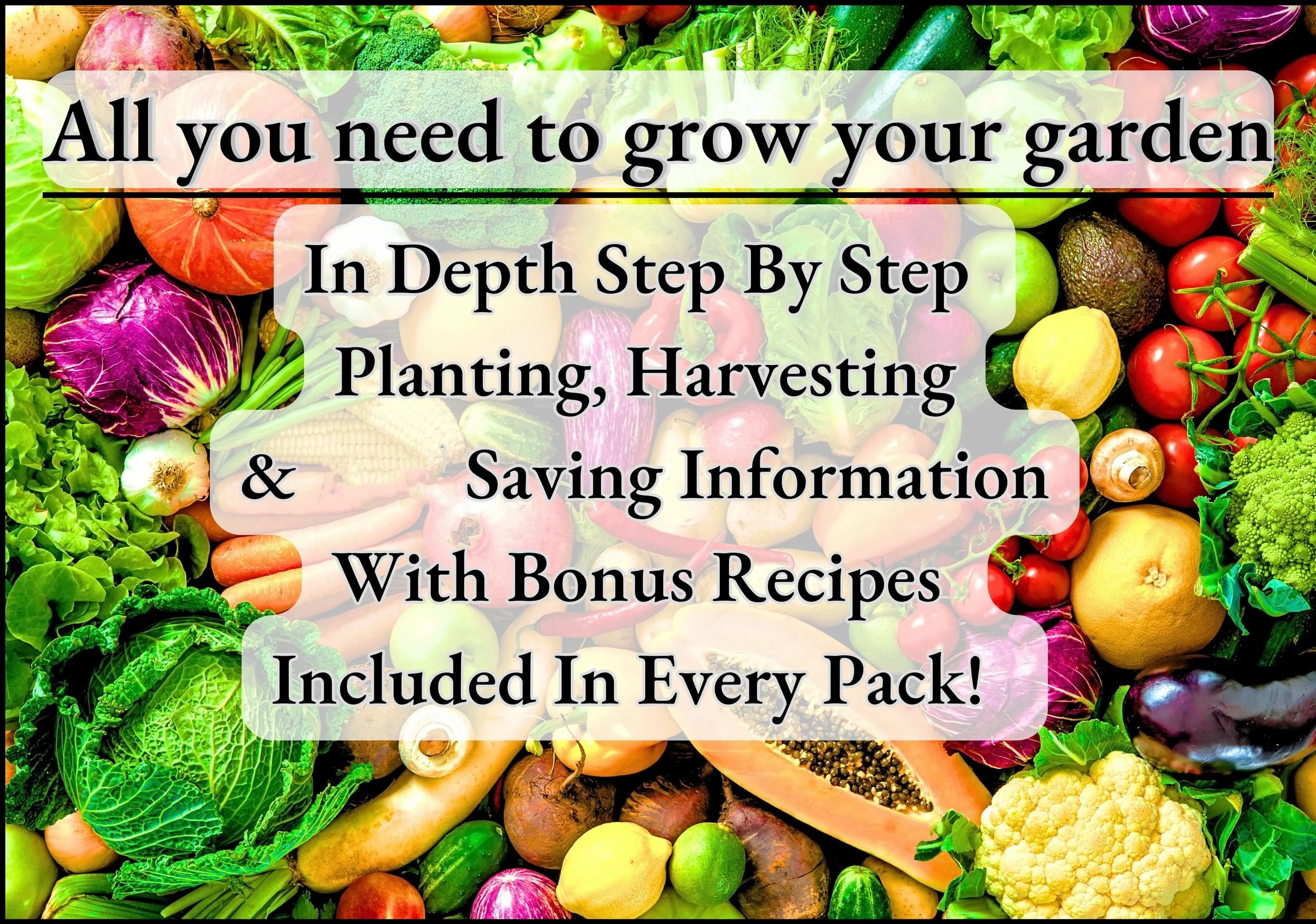 50 Different Vegetable & Fruit-Vintage metal galvanized flower vase