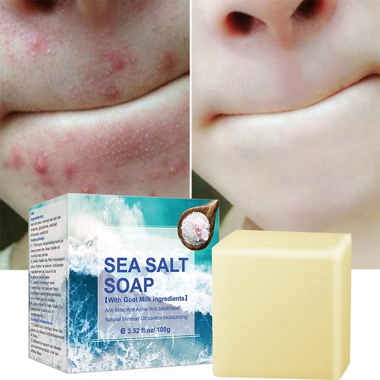 Custom Logo bath supplies Natural Sea Salt Soap Organic Whitening OEM